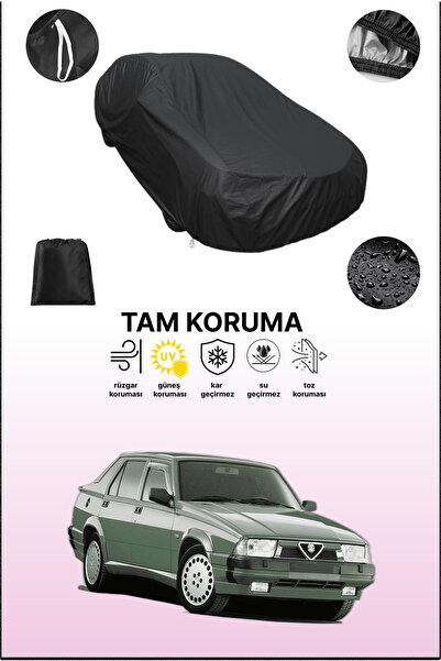 dokaca غطاء سيارة متوافق مع سيارة ألفا روميو 75 باللون الأسود، غطاء حماية، غط...