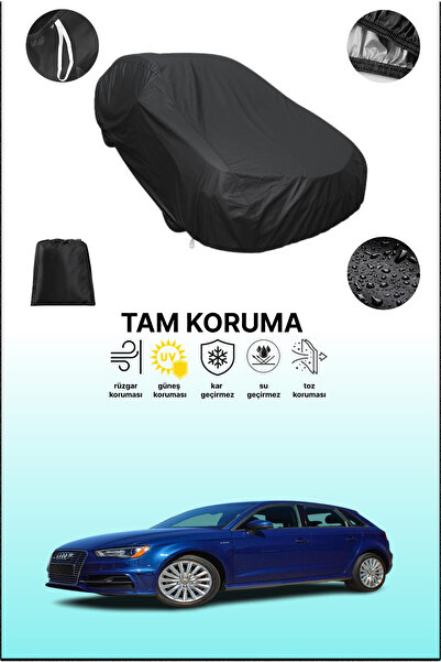 dokaca غطاء سيارة متوافق مع أودي A3 سبورتباك E-Tron 2013 - 2016، غطاء واقي، غطاء سيارة أسود