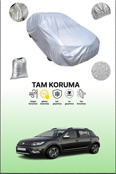 dokaca غطاء سيارة رمادي متوافق مع داسيا سانديرو 3 ستيبواي، غطاء سيارة، غطاء واقي