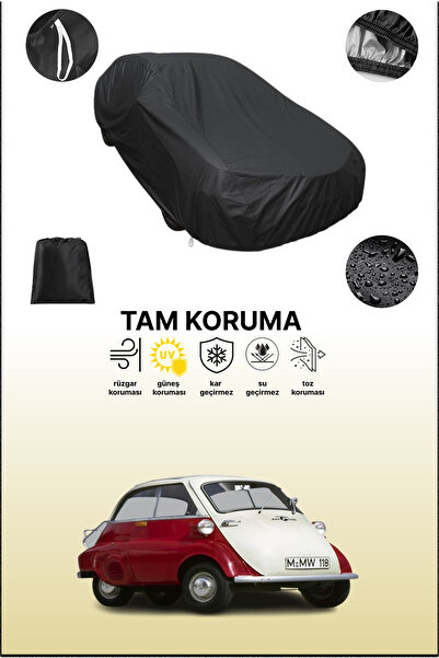 dokaca غطاء سيارة متوافق مع سيارة بي إم دبليو إيزيتا 1955 - 1962 باللون الأسود، غطاء واقي، غطاء سيارة