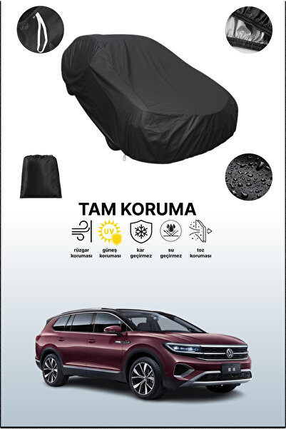 dokaca غطاء سيارة فولكس فاجن تالاجون أسود متوافق، غطاء واقي، غطاء سيارة