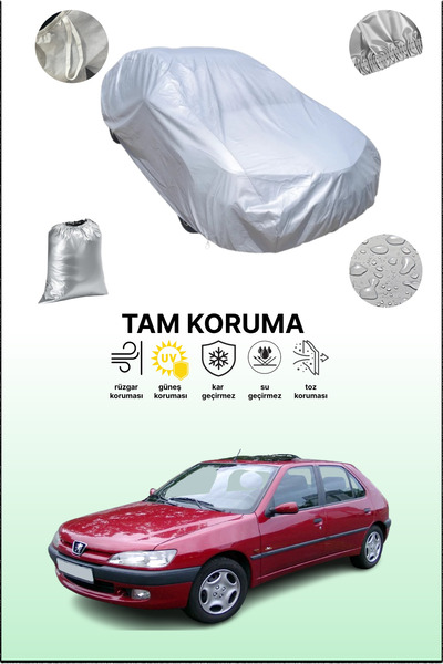 dokaca غطاء سيارة متوافق مع سيارة بيجو 306 هاتشباك باللون الرمادي، غطاء سيارة...