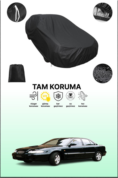 dokaca غطاء سيارة متوافق مع هيونداي سوناتا 3 باللون الأسود، غطاء واقي، غطاء س...