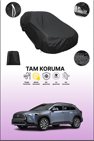 dokaca غطاء سيارة أسود متوافق مع تويوتا كورولا كروس، غطاء واقي، غطاء سيارة