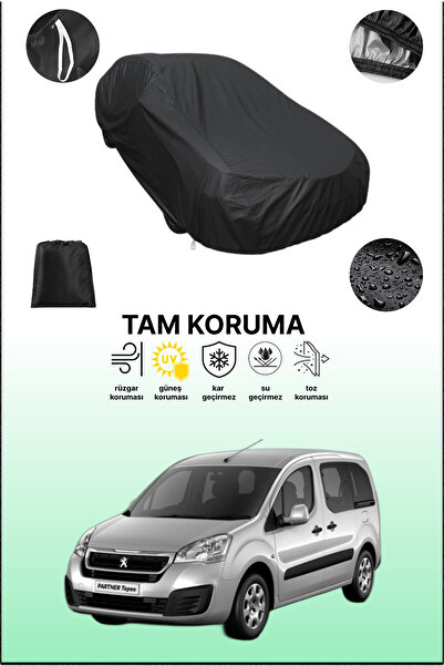 dokaca غطاء سيارة متوافق مع بيجو بارتنر 2 تيبي، غطاء واقي، غطاء سيارة أسود