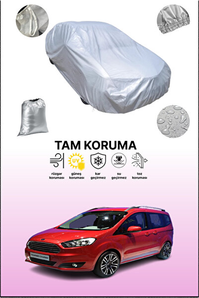 dokaca Gri Ford Tourneo Courier 1 Uyumlu Oto Branda, Araba Brandası, Koruyucu...