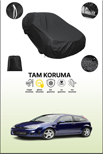 dokaca غطاء سيارة متوافق مع فورد فوكس آر إس 2002 - 2003 باللون الأسود، غطاء و...