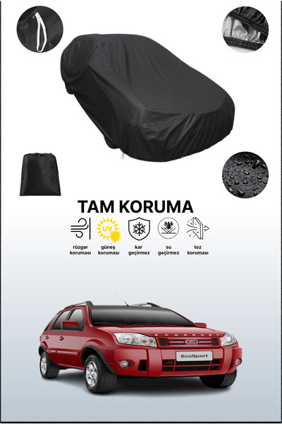 dokaca غطاء سيارة متوافق مع فورد إيكوسبورت 1 باللون الأسود، غطاء واقي، غطاء س...