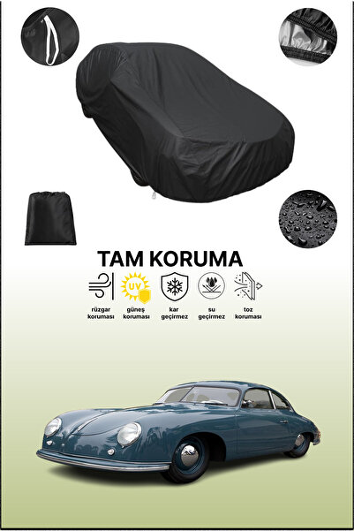 dokaca غطاء سيارة متوافق مع سيارة بورش 356 كوبيه باللون الأسود، غطاء حماية، غطاء سيارة