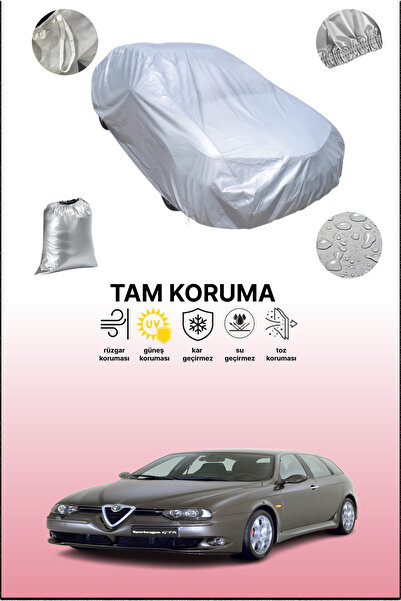 dokaca غطاء سيارة رمادي متوافق مع ألفا روميو 156 سبورت واجن جي تي إيه 2002 - 2005، غطاء سيارة، غطاء واقي