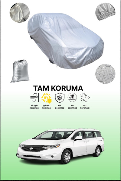 dokaca غطاء سيارة رمادي متوافق مع نيسان كويست، غطاء سيارة، غطاء واقي