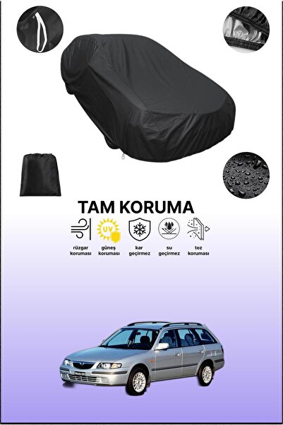 dokaca غطاء سيارة متوافق مع سيارة مازدا 626 5 ستيشن واجن باللون الأسود، غطاء ...