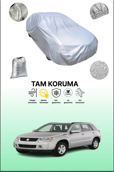 dokaca غطاء سيارة رمادي متوافق مع سوزوكي جراند فيتارا 5 أبواب 2008 - 2014، غط...