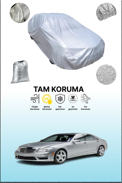 dokaca Gray Mercedes S 63 Amg (W221) 2009 - 2013 Compatible Auto Tarpaulin, C...