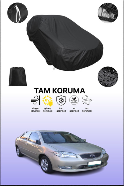 dokaca غطاء سيارة أسود متوافق مع تويوتا فيوس 1، غطاء واقي، غطاء سيارة