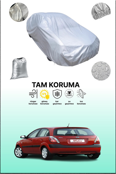 dokaca غطاء سيارة رمادي متوافق مع كيا ريو هاتشباك 2005 - 2008، غطاء سيارة، غط...