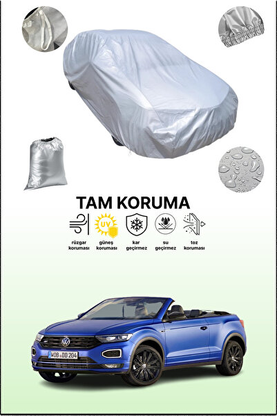 dokaca غطاء سيارة رمادي متوافق مع فولكس فاجن تي-روك كابريوليه 2019 - 2021، غطاء سيارة، غطاء واقي