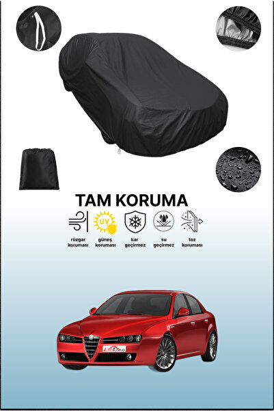 dokaca غطاء سيارة متوافق مع ألفا روميو 159 باللون الأسود، غطاء واقي، غطاء سيارة