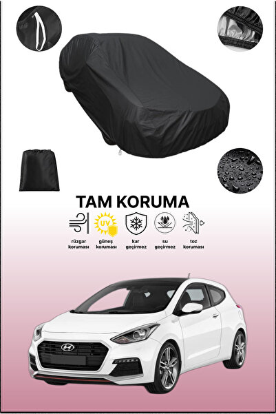 dokaca Siyah Hyundai I30 2016 - 2019 Uyumlu Araba Brandası, Koruyucu Örtü, Ot...