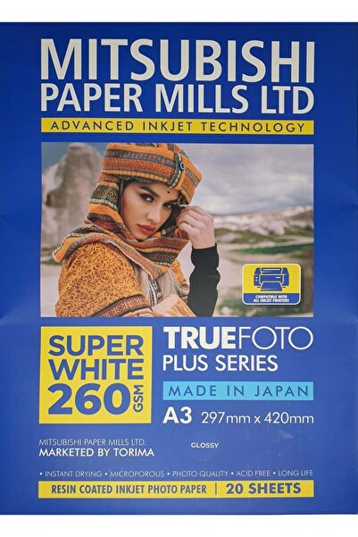 Mitsubishi Χαρτί Α3 260gr Γυαλιστερό Χαρτί Inkjet 20 Τεμάχια