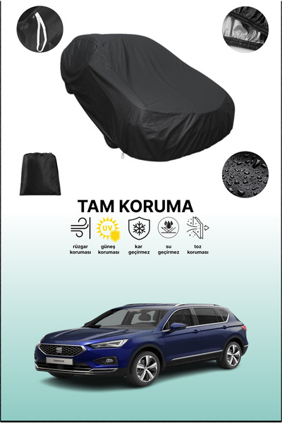 dokaca غطاء سيارة متوافق مع سيات تاراكو 2018 - 2021، غطاء واقي، غطاء سيارة أسود