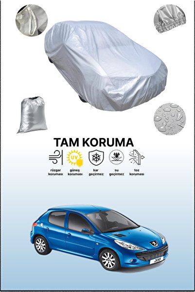 dokaca غطاء سيارة رمادي متوافق مع بيجو 206+ ذات 5 أبواب موديلات 2009 - 2012، ...