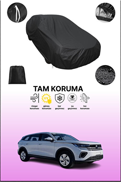 dokaca غطاء سيارة متوافق مع فولكس فاجن تافيندور باللون الأسود، غطاء واقي، غطا...