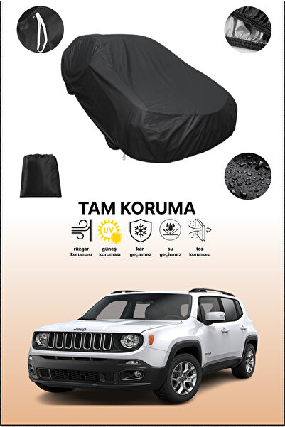 dokaca Black Jeep Renegade 2018 - 2021 Compatible Car Tarpaulin, Protective C...