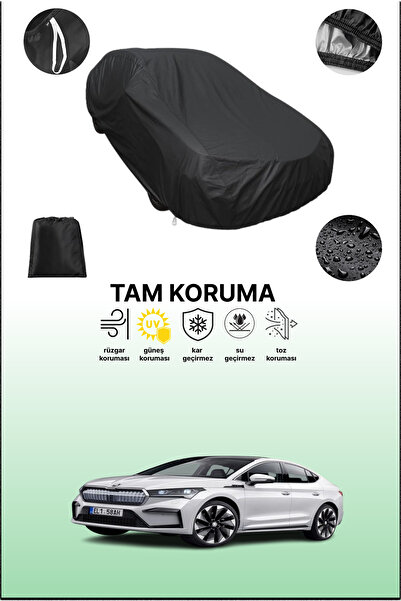 dokaca غطاء سيارة متوافق مع سيارة سكودا إنياك كوبيه 4 باللون الأسود، غطاء واقي، غطاء سيارة