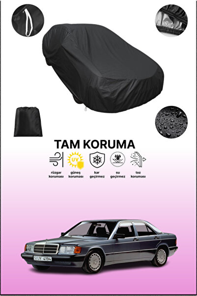 dokaca Black Mercedes 190 (W201) 1982 - 1993 Compatible Car Tarpaulin, Protec...