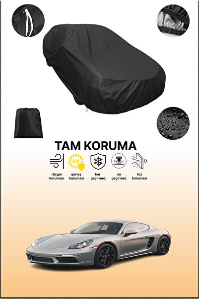 dokaca غطاء سيارة متوافق مع سيارة بورش 718 كايمان باللون الأسود، غطاء واقي، غ...