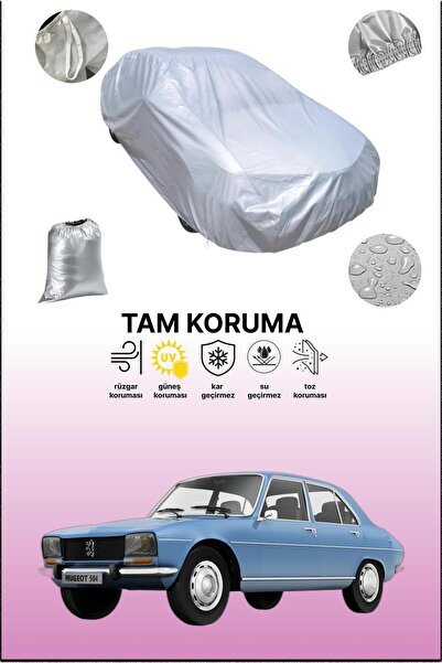 dokaca Gray Peugeot 504 Compatible Car Cover, Car Tarpaulin, Protective Cover