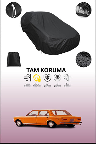 dokaca غطاء سيارة متوافق مع فيات 128 سيدان 1969 - 1976، غطاء واقي، غطاء سيارة أسود