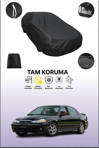 dokaca غطاء سيارة متوافق مع فورد كونتور باللون الأسود، غطاء واقي، غطاء سيارة