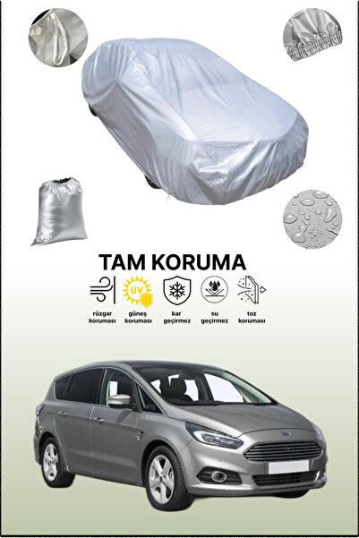 dokaca Gray Ford S-Max Compatible Auto Tarpaulin, Car Tarpaulin, Protective C...
