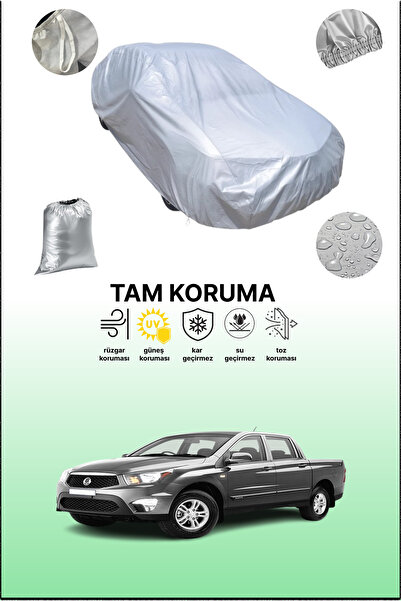 dokaca غطاء سيارة رمادي متوافق مع سانغ يونغ كوراندو سبورتس، غطاء سيارة، غطاء واقي