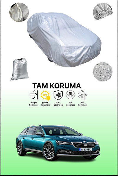 dokaca غطاء سيارة رمادي متوافق مع سكودا سوبيرب كومبي / سكاوت 2015 - 2019، غطاء سيارة، غطاء واقي