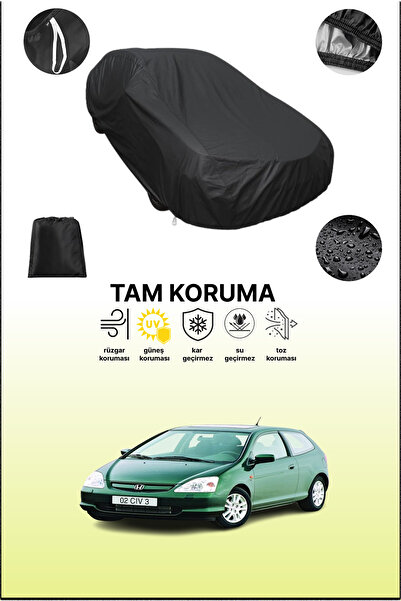 dokaca غطاء سيارة متوافق مع هوندا سيفيك 7 كوبيه باللون الأسود، غطاء واقي، غطاء سيارة