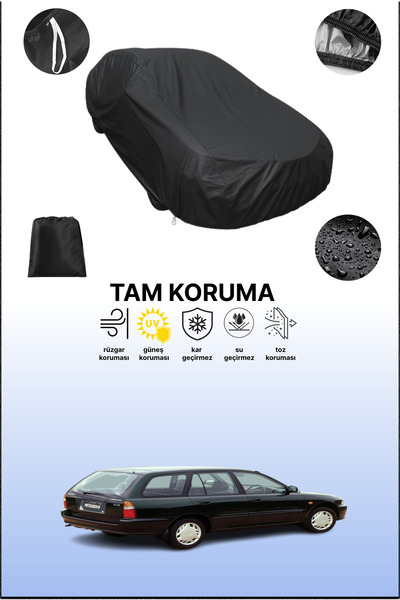 dokaca غطاء سيارة متوافق مع ميتسوبيشي لانسر كومبي 1992 - 2001، غطاء واقي، غطاء سيارة أسود