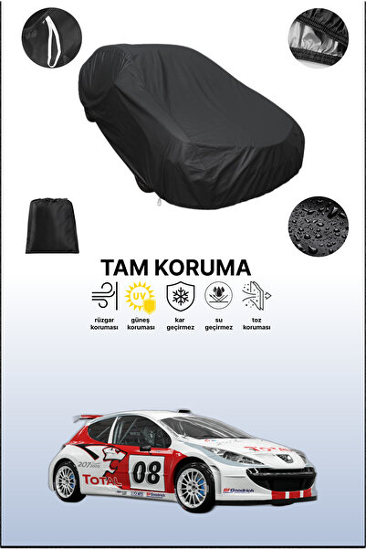 dokaca غطاء سيارة أسود متوافق مع بيجو 207 سوبر 2000، غطاء واقي، غطاء سيارة