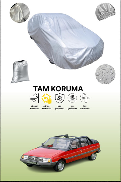 dokaca غطاء سيارة رمادي متوافق مع سيتروين فيزا كابريوليه، غطاء سيارة، غطاء واقي