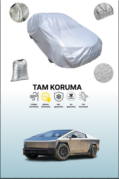 dokaca غطاء سيارة متوافق مع تيسلا سايبرتراك باللون الرمادي، غطاء سيارة، غطاء ...