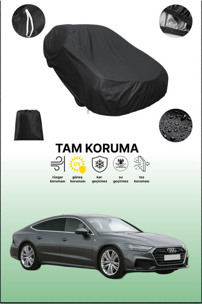 dokaca غطاء سيارة متوافق مع أودي A7 سبورت باك باللون الأسود، غطاء واقي، غطاء سيارة