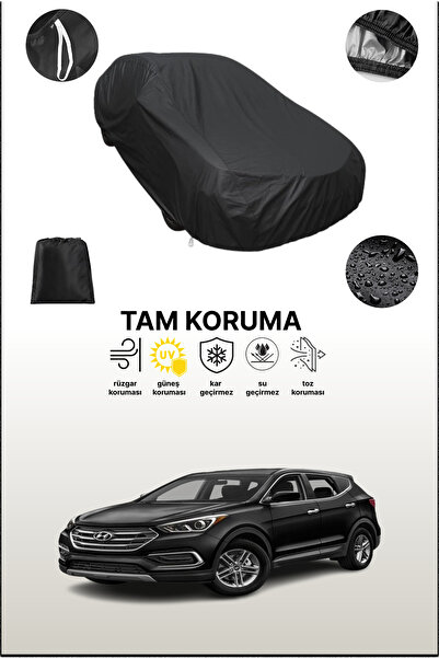 dokaca غطاء سيارة متوافق مع هيونداي سانتا في 4 باللون الأسود، غطاء واقي، غطاء...
