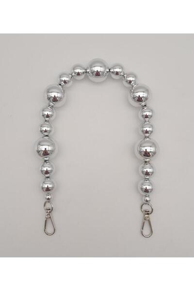 angel çanta aksesuar Rochie cu lanț acrilic cu perle argintii strălucitoare Angel 47 cm cu cârlig