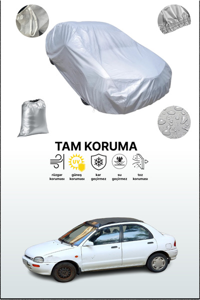 dokaca غطاء سيارة رمادي متوافق مع مازدا 121/ ريفيو 1991 - 1998، غطاء سيارة، غطاء واقي