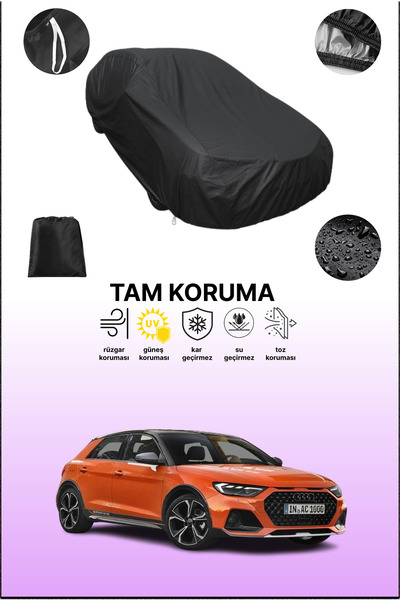 dokaca غطاء سيارة أسود متوافق مع أودي A1 سيتي كارفر، غطاء واقي، غطاء سيارة