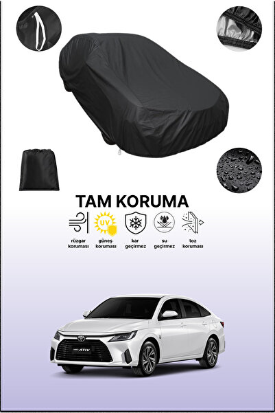 dokaca غطاء سيارة أسود متوافق مع تويوتا ياريس أتيف، غطاء واقي، غطاء سيارة