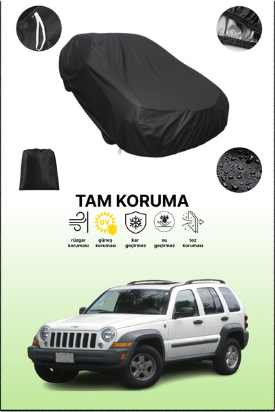 dokaca غطاء سيارة متوافق مع سيارة جيب ليبرتي 1 باللون الأسود، غطاء واقي، غطاء...