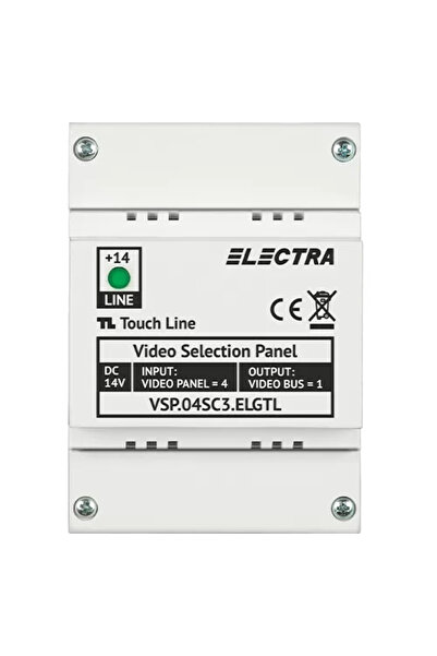 Electra VIDEO PANELS SELECTION BOX 4 INPUTS - screw connectors BUS IN/OUT 1/1, 4 outputs - VSP.04SC3.ELGTL